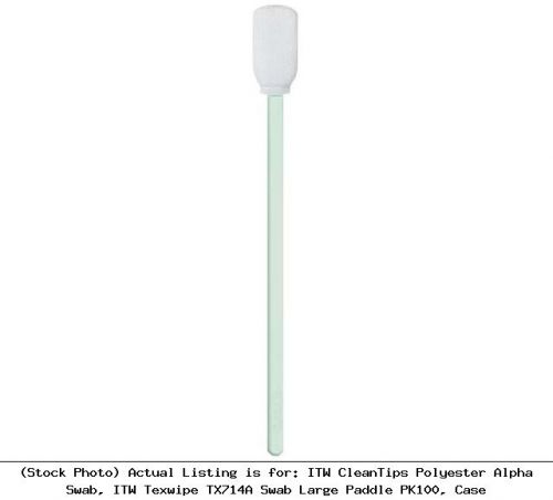 ITW CleanTips Polyester Alpha Swab, ITW Texwipe TX714A Swab Large Paddle PK100