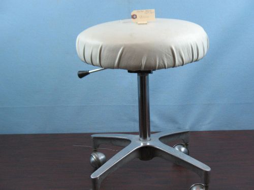 Hamilton Dental Medical Exam Tattoo Vet Office Stool Chrome base Adjustable Adec