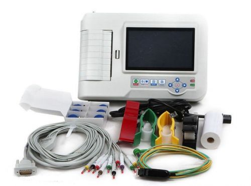 Ce contec ecg600g digital 3/6 channel ecg/ekg machine+touch screen+usb+software for sale