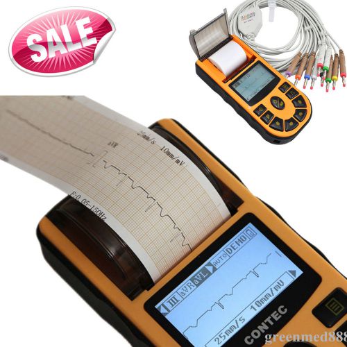 6 Language Digital 1-channel Handheld Electrocardiograph ECG/ EKG Machine