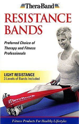 Thera-Band Latex Exercise Band Pack - Light - 1 Thin/1 Medium/1Heavy - 5.5&#034; X 5