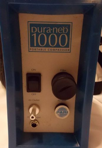 DURA NEB 1000 PORTABLE 20-10 PARI PF1225 COMPRESSOR NEBULIZER