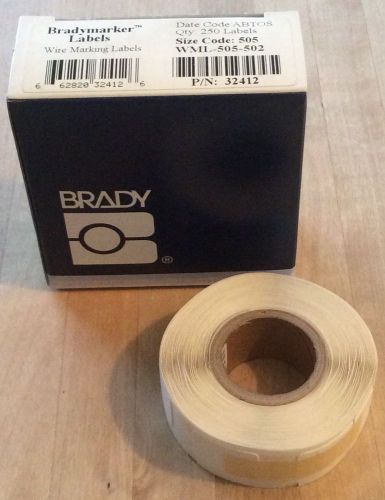 Brady LS2000 Bradymarker Wire Marking Labels WML-505-502 P/N 32412 NEW !