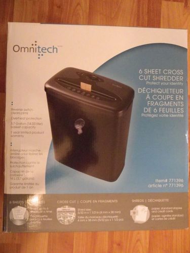 Omnitech 6 Sheet Cross Cut Shredder 771396