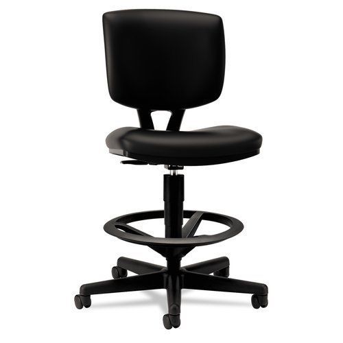 HON HON5705SB11T Volt Series Adjustable Task Stool in Black Leather