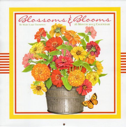 2015 Wall Calendar Blossoms &amp; Blooms 16 Month 2015 Wall Calendar Flowers