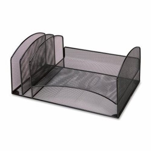 Lorell Desktop Organizer,Horizontal/Vertical,17&#034;x10-3/4&#034;x8&#034;,BK Mesh (LLR37526)