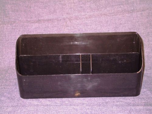 eldon Industries &#034;The Stationer&#034; Smoked Acrylic Desk Organizer (4 Pockets) USED