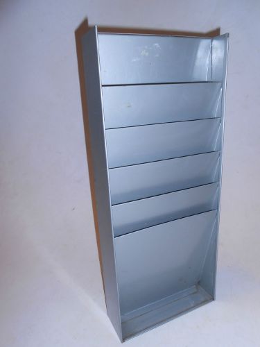 Vtg CURMANCO INDUSTRIAL Grey Metal Wall Desk MAIL Paper slot OFFICE ORGANIZER