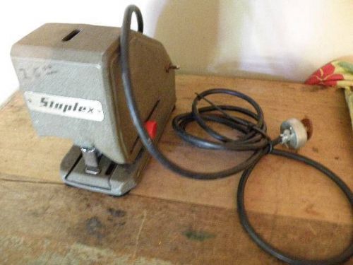 Vintage Staplex SJM-1 Electric Desk Stapler Industrial Heavy Duty