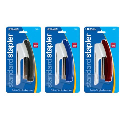 BAZIC Standard (26/6) Stapler, Case of 144