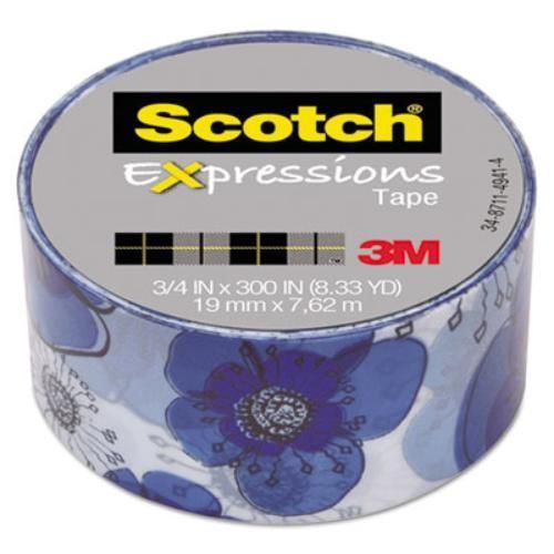 3m c214p12 expressions magic tape, 3/4&#034; x 300&#034;, blue floral for sale