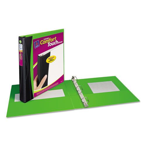 Comfort Touch Durable View Binder w/Slant Rings, 1&#034; Capacity, Green