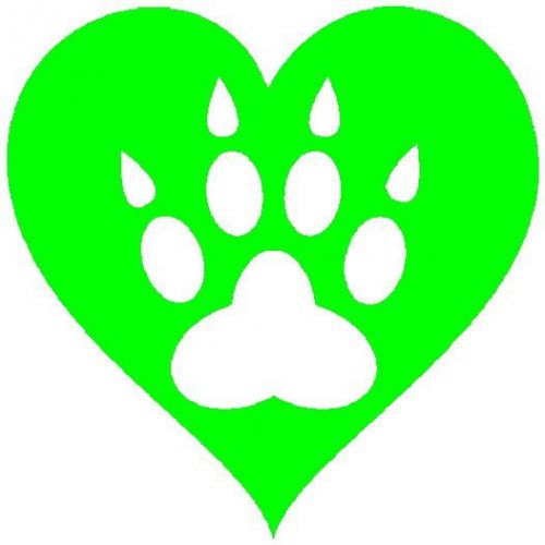 30 Custom Alien Green Paw Print Heart Personalized Address Labels