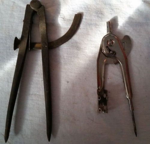 2 VINTAGE PIVOTING COMPASS