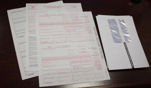 20 RECIPIENT VENDOR ADAMS 2013 1099-MISC IRS TAX FORM KIT LASER INKJET 1099 1096