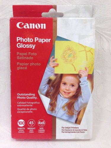 Canon 0775B022 Glossy Photo Paper, 45 lbs., 4 x 6, 100 Sheets / Pack