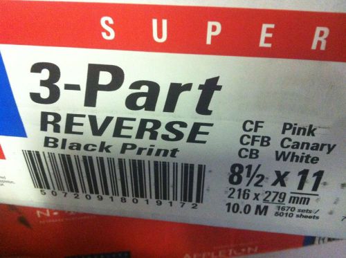 (2 Pack) 3-Part Reverse Appleton NCR Paper Carbonless Print Superior 8.5x11 1917