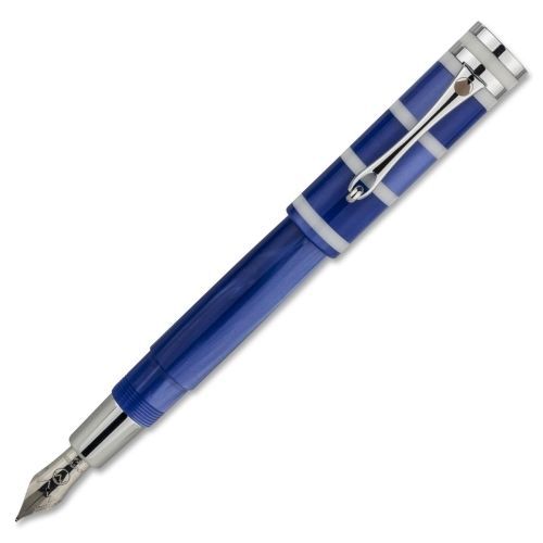 Monteverde Catalina Fountain Pen - Stub Pen Point Type - Blue Barrel - 1 Ea