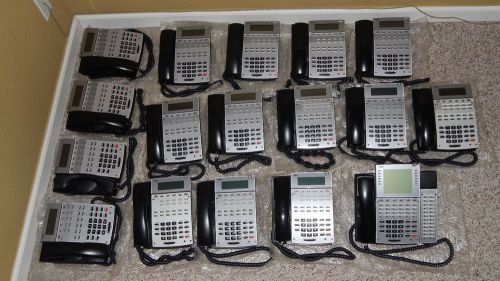 **nec office phones lot of 17 aspirephone-bk (16)ip1na-12txh  + 34b super/disp for sale
