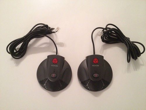 Polycom 2 Ex-Mics for SS IP6000, VTX 1000 Phones, Incl Cables, 2215-07155-601