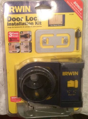 Irwin industrial tools 3111001 carbon door lock installation kit new for sale