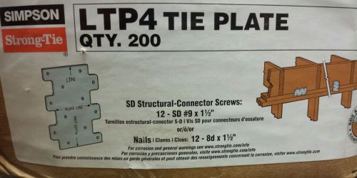 Simpson Strong Tie LTP4 lateral tie plate qty 200