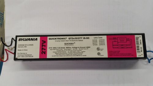 Set of 6 Sylvania Quicktronic QT2x32/277 IS-SC 277V Ballast