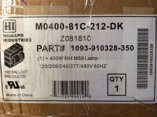 Howard Industries MO 400-81C-212-DK Part # 1093-910328-350 400W Ballast New