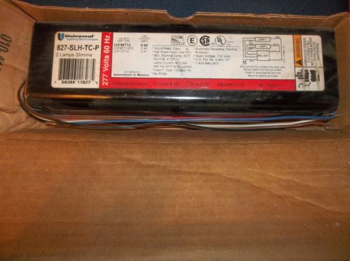 UNIVERSAL 277 Volts 2 LAMP SLIMLINE LIGHTING BALLAST 827-SLH-TC-P NIB