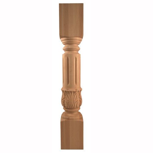 5&#034;- Alder-Acanthus Wood Post-5&#034; x 5&#034; x 36&#034;-#POST-F-5x36