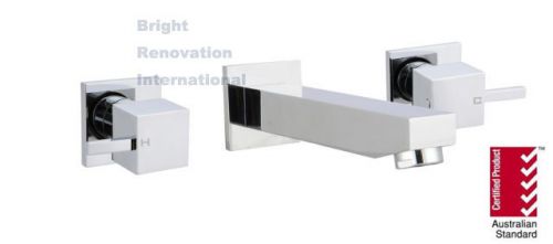 Brand New Bathroom Square CUBE Brass Chrome Bath Tap Set On Sale