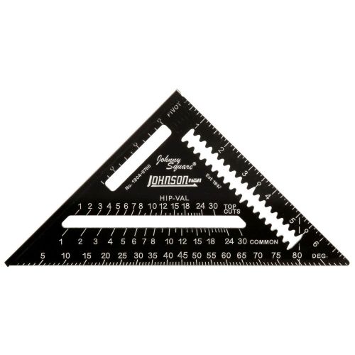 Johnson 1904-0700 7-inch Professional Aluminum EZ-Read Rafter Angle Square