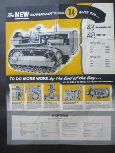 Caterpillar D4 Vintage Sales Brochure