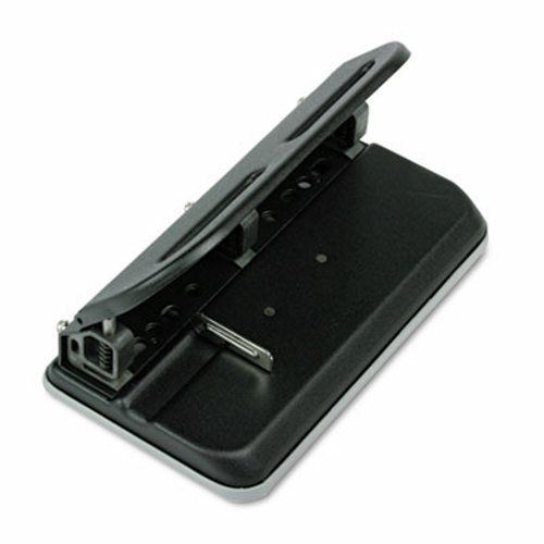 Swingline 24-Sheet Easy Touch 3-7 Hole Punch, 9/32&#034; Holes, Black (SWI74150)