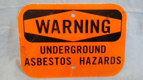 10&#034; X 7&#034; ALUMINUM ASBESTOS HAZARD SIGN