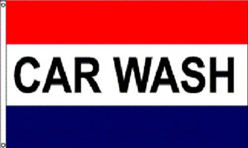 3&#039;x5&#039; &#034;CAR WASH&#034; Message Flag