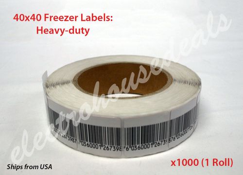 1000 pcs new eas rf 8.2mhz freezer security soft labels barcode stickers 40x40mm for sale