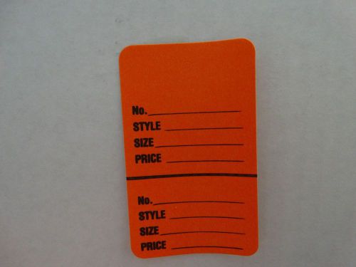 1000 Large Perforated Merchandise Coupon Price Tags Orange
