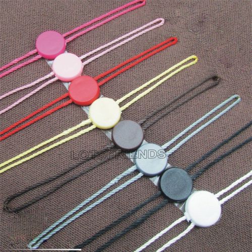 100 double plug hang tag string plastic lock label fastener hook tie 26cm round for sale