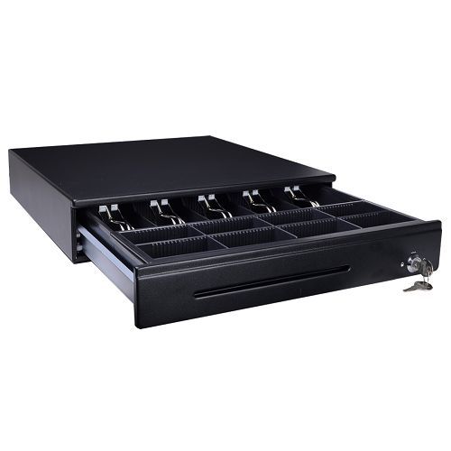 Accutop 24v point of sale/cash register key-lock drawer w/2 keys &amp; deposit slot for sale