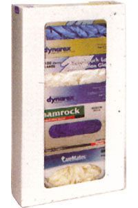 Rackems 4 Box Vertical Plastic Box Glove Dispenser in White Heavy Duty Plastic