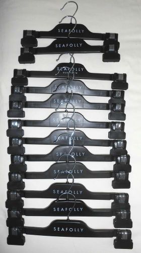 LOT OF 12 SEAFOLLY SWIMWEAR HANGERS ~BLACK, SWIVEL