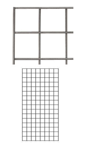 Raw Steel Wire Grid Panel 2&#039; x 4&#039;&amp; Raw Steel 5-J-Hook Grid Waterfall -