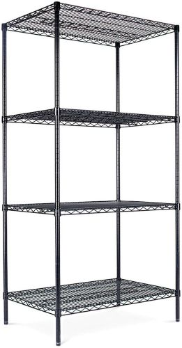 Industrial Wire Shelving, storage, Alera SW503624BL, 4 Shelves, 36wx24dx72h,