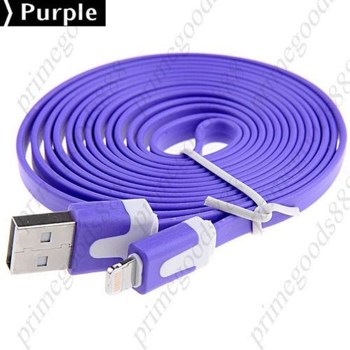 1.9m usb 2.0 male to 8 pin lightning adapter cable 8pin charger cord purple for sale