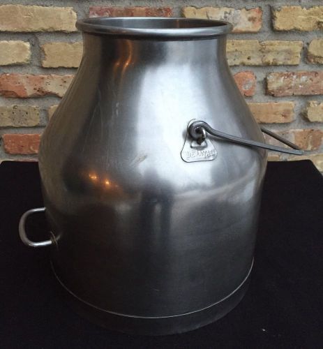 VINTAGE DELAVAL MILKER MILKING MILK MACHINE PAIL BUCKET STAINLESS STEEL DE LAVAL