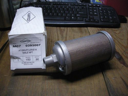 Alwitco M07 AtoMuffler E14 Male NPT ~ 150 Max PSIG ~ WGT/CTN .90