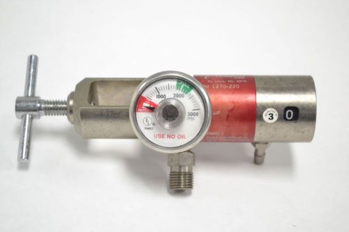 ALLIED L270-220 LSP OXYGEN O2 50PSI 0-3000PSI GAUGE 1/4IN NPT REGULATOR B289253