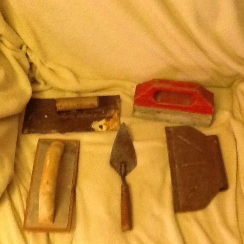 Vintage Concrete Mason Trowels (tools) (5)